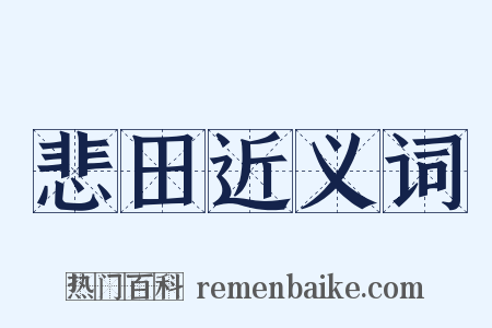 悲田近义词是什么意思的图片